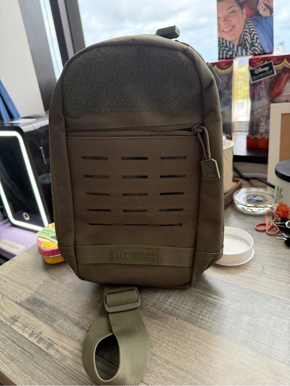 Highland Tactical Olive Green Sling Bag - Compact Everyday Carry